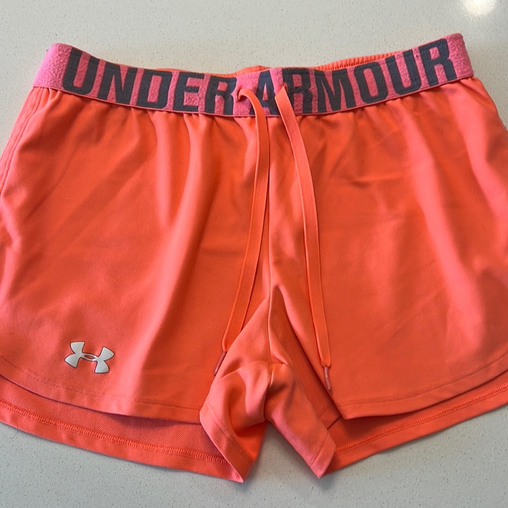 Coral Under Armour shorts